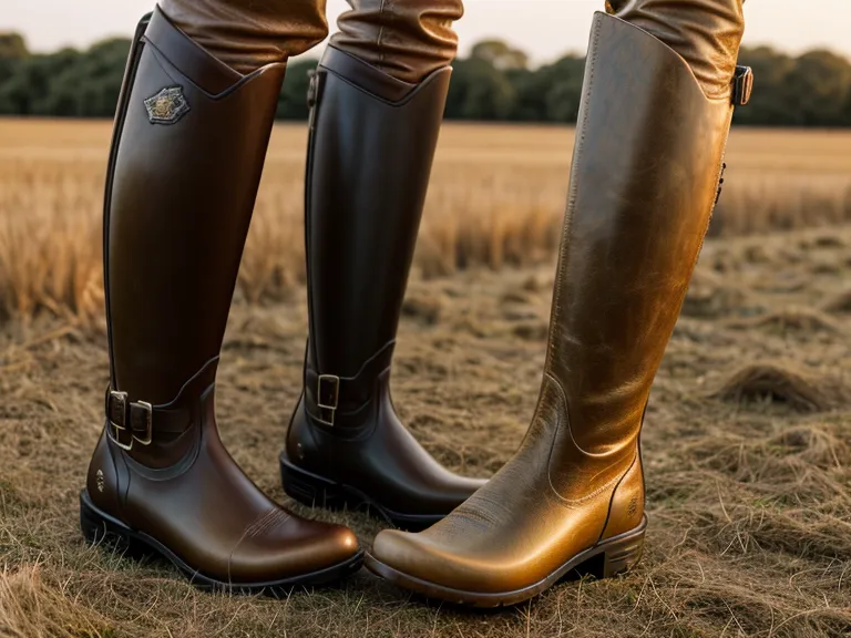 Bota de equitación estirando el talón sobre un escalón de madera, ejercicio de estiramientos post-monta para la salud física de jinetes principiantes.