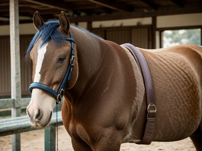 Caballo relajando el cuello y bajando la cabeza durante su sesión de limpieza matutina.